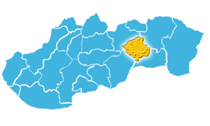 mapa s vyznačením regiónu